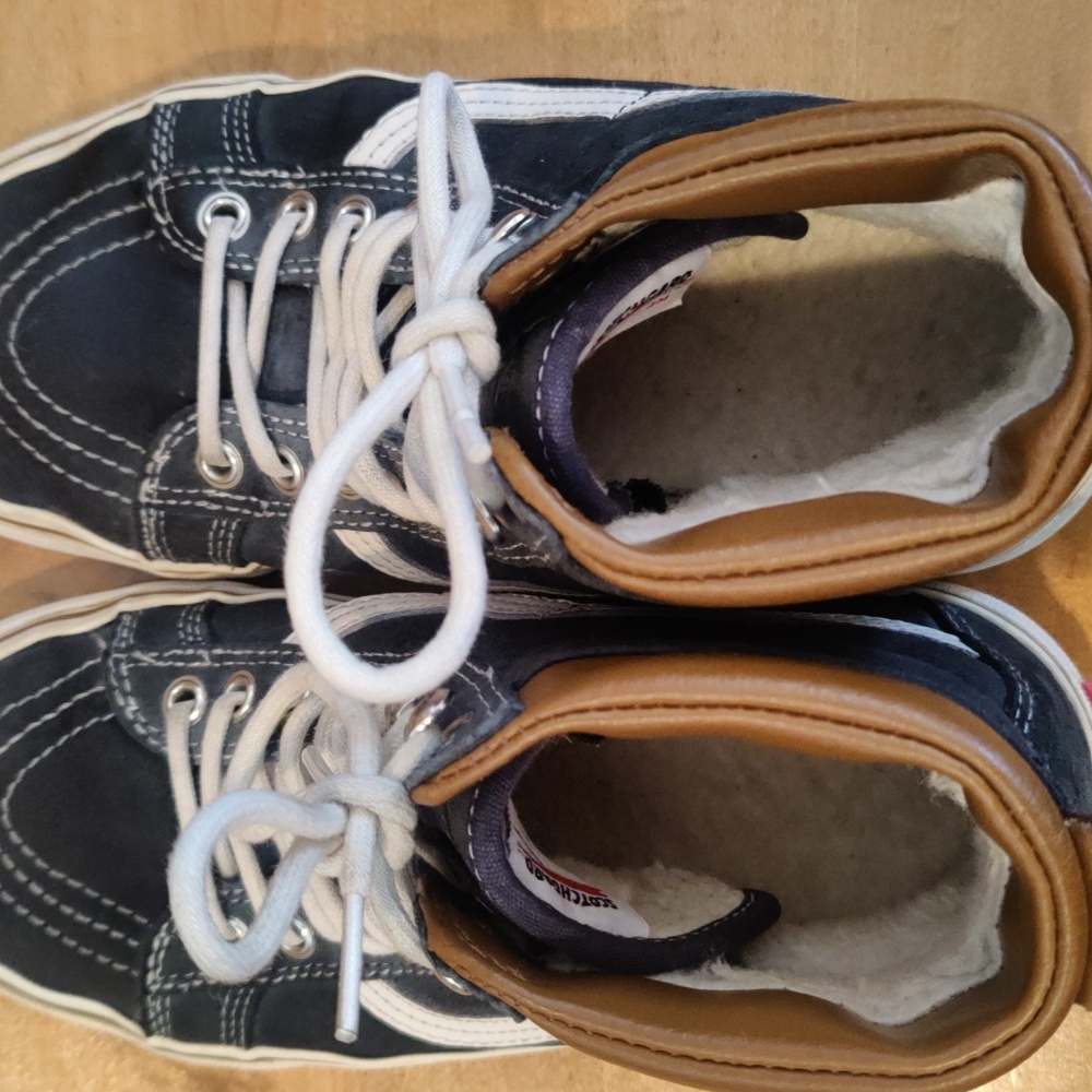 Vans Sk8 Hi Mte Dress Navy And White Size 7.5 - Picture 6 of 10